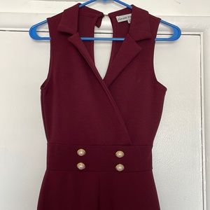 “Almost Famous” Maroon Jumpsuit